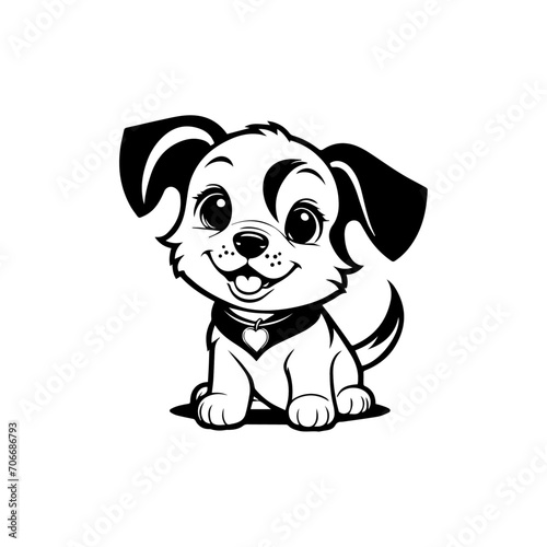 puppy character template  isolated 
