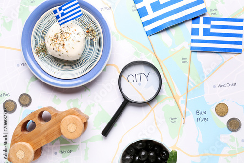 Flags of Greece, magnifying...