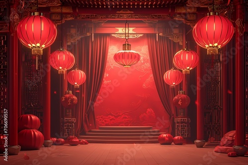 chinese new year red background, happy new year chinese. photo