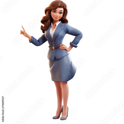 3d, Business manager figurine, isolated on white background