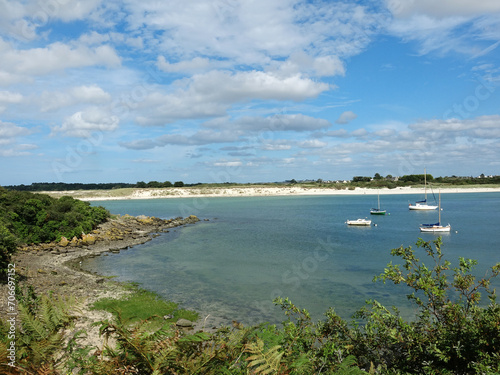 Obraz na płótnie Anse du Guillec en Bretagne w salonie