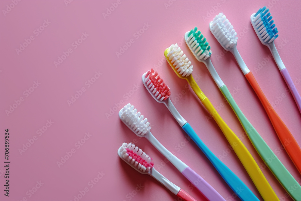 Toothbrushes minimal background