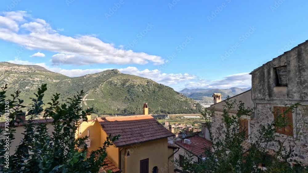 Beautiful scenic landscape in the medieval town in the Lazio Region Beautiful scenic landscape in the medieval town in the Lazio Region