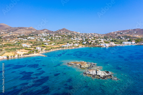 Fototapeta Naklejka Na Ścianę i Meble -  Beach of Platis gialos on Syros island, Greece.