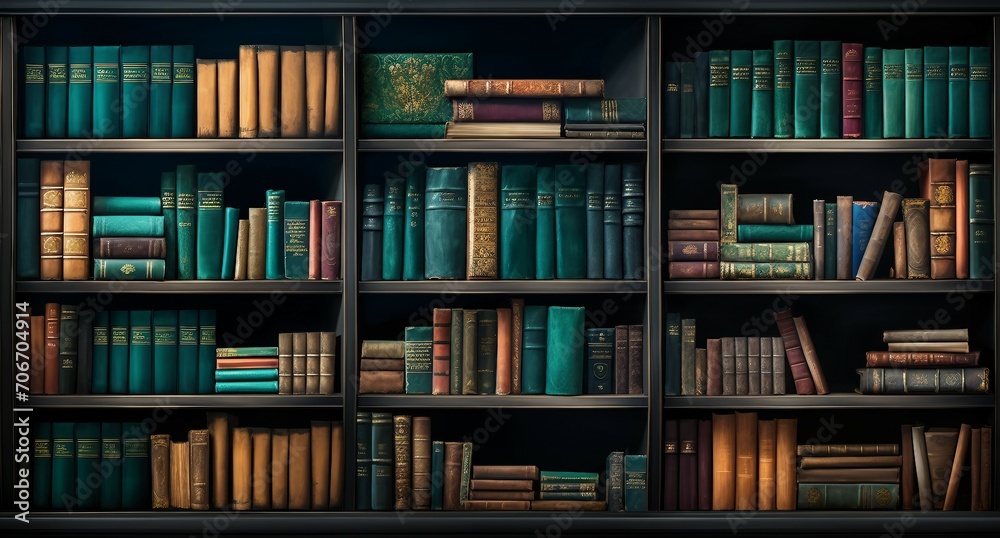 A wooden bookcase filled with books in a home setting, A wooden bookcase filled with books in a home setting,