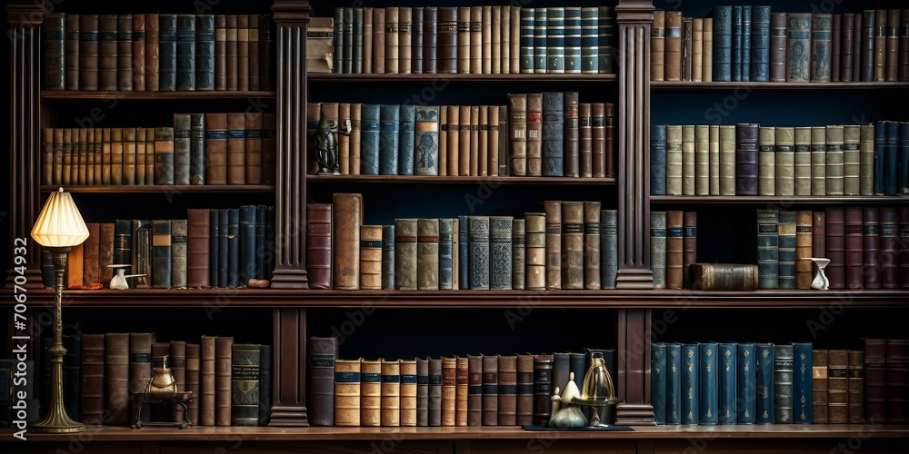 A wooden bookcase filled with books in a home setting, A wooden bookcase filled with books in a home setting,