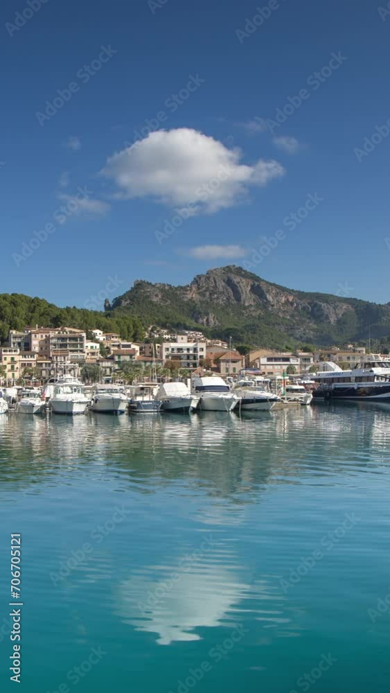 sea and sky in pollenca, mallora, spain in vertical sea and sky in pollenca, mallora, spain in vertical