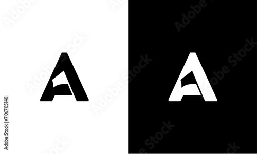 Letter A and flag logo