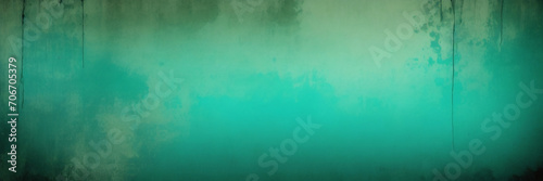 Dark green mint sea teal jade emerald turquoise light blue abstract background. Color gradient blur. Rough grunge grain noise. Brushed matte shimmer. Metallic foil effect. Design. Template. Empty.  photo