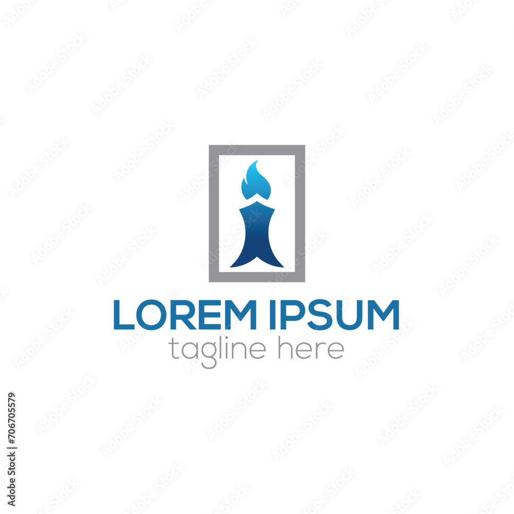 Fototapeta premium I letter logo, modern i letter logo design concept isolated vector template illustration for your company or business