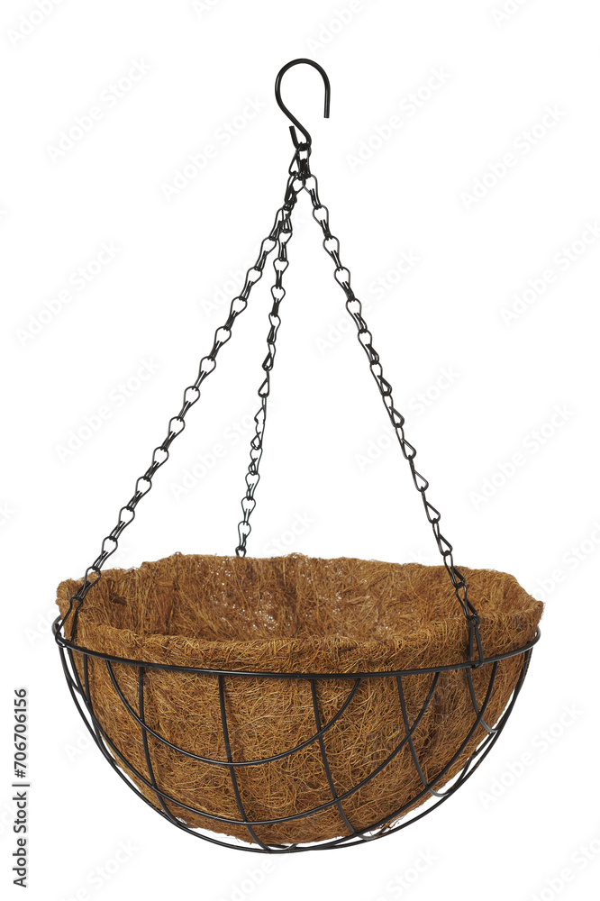 Obraz premium hanging basket isolated on white