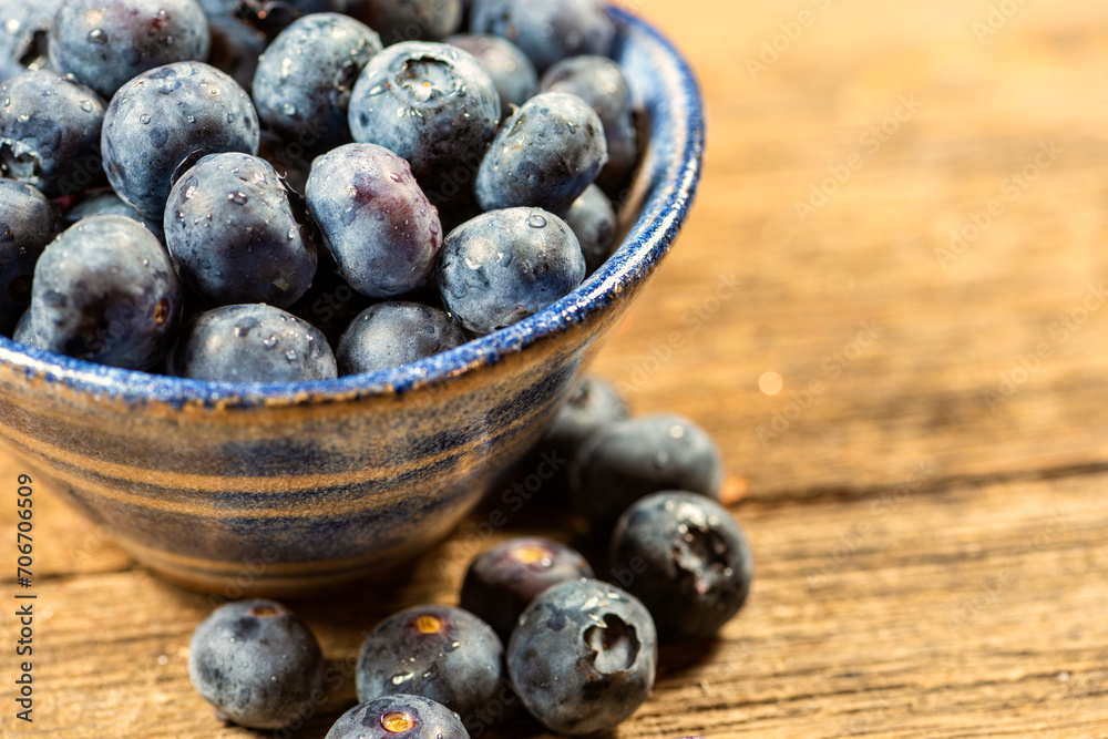 Bowl of Fresh Blueberries, Nutritious Fruit in Small Bowl Bowl of Fresh Blueberries, Nutritious Fruit in Small Bowl
