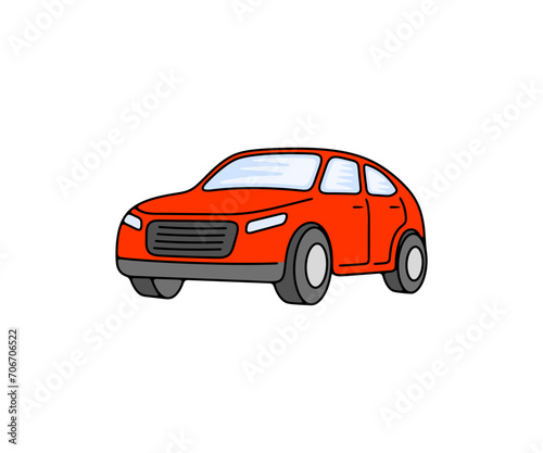 Car, automobile, automotive, vehicle and auto, colored graphic design. Transport, transportation, drive and driving, vector design and illustration