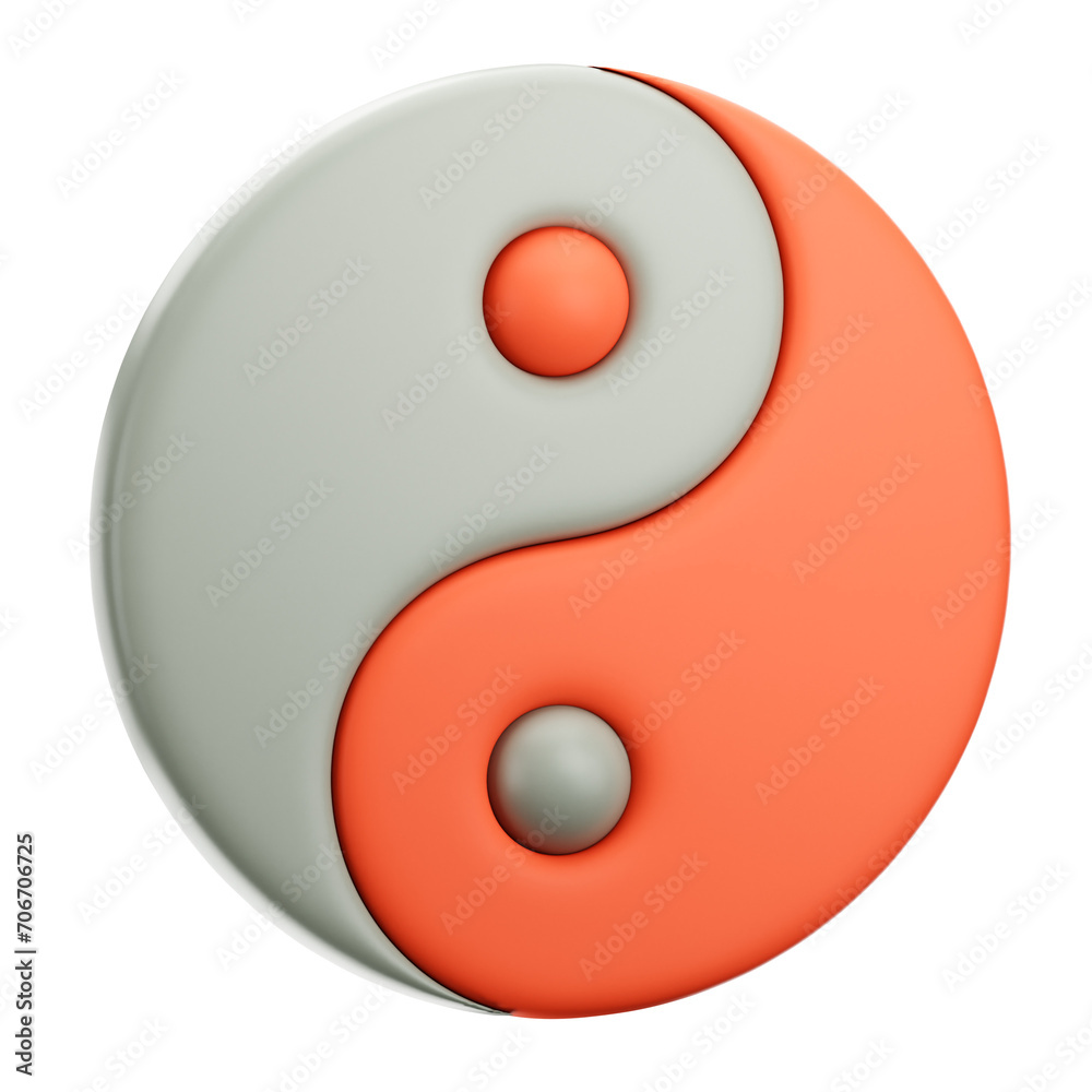 Premium Chinese new year feng shui icon 3d rendering on isolated background Premium Chinese new year feng shui icon 3d rendering on isolated background