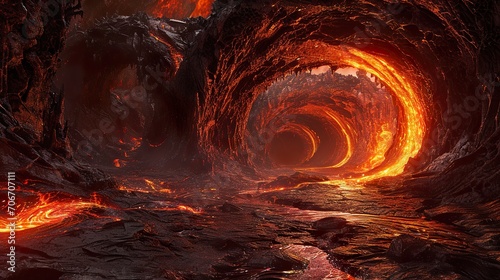 Fiery Lava Tunnel
