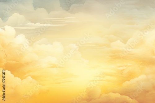 Yellow sky with white cloud background #706712711
