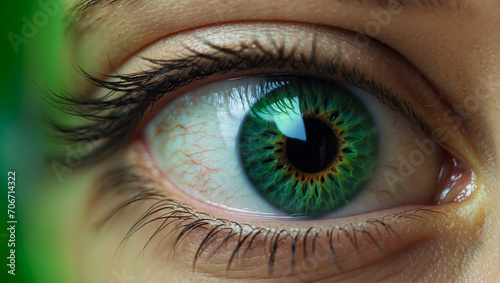 Beautiful green eye closeup
