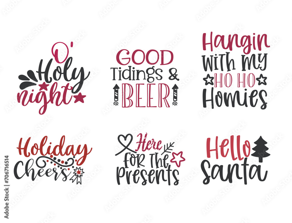 Christmas bundle quotes sayings and phrase typography handwriting bundle collection vector Christmas bundle quotes sayings and phrase typography handwriting bundle collection vector