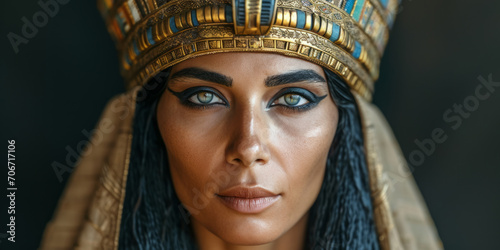 Ancient Egyptian Goddess ISIS. Great mother Isis, the goddess of healing and magic. photo