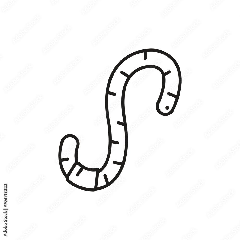 Worm icon, farm worm symbol, isolated on white background, vector illustration Worm icon, farm worm symbol, isolated on white background, vector illustration