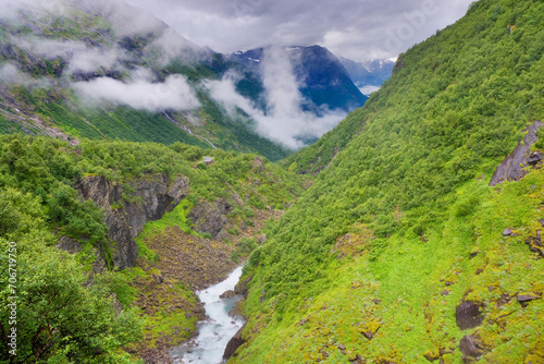 Mountain panorama taken from Videfossen viewing platform, Norway © Mariusz Świtulski