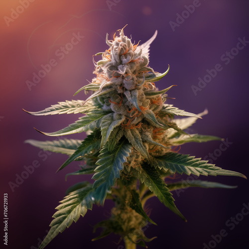 CBD - Medical Cannabis - bud close up - Legal Marijuana CBD - Smoking weed - Generative AI