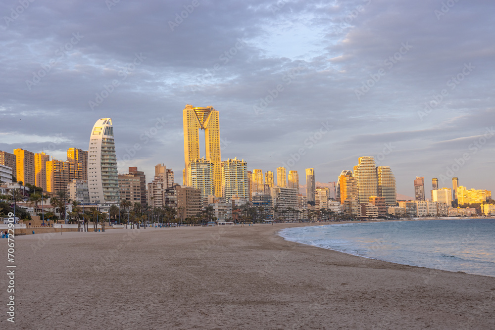 Benidorm, Spain - January 2 2024 Benidorm, Spain - January 2 2024
