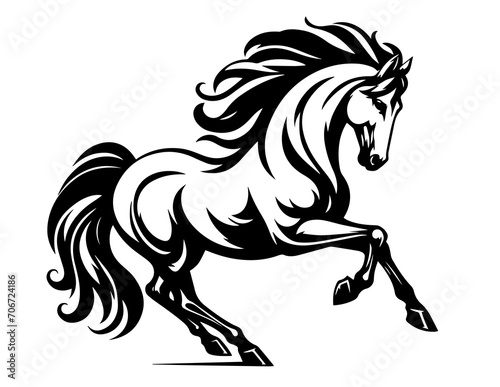 Vector Illustration of galloping Horse