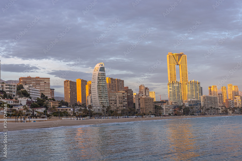 Fototapeta premium Benidorm, Spain - January 2 2024 