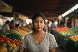 a indian woman at the market