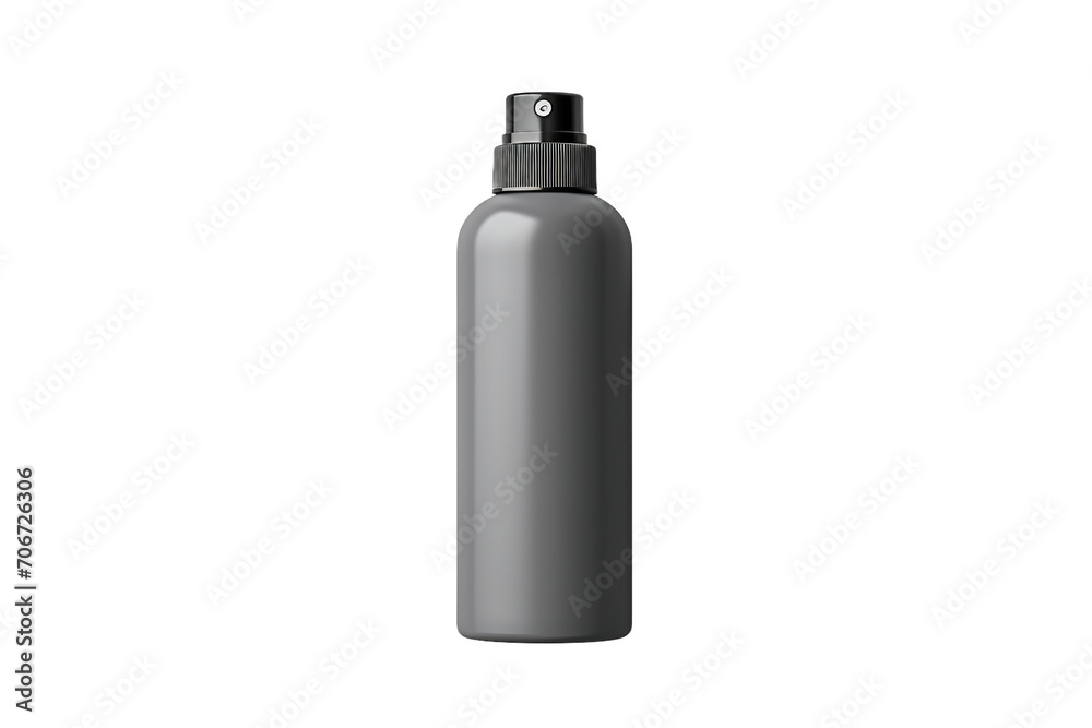Black spray bottle on white background, isolated on white background Black spray bottle on white background, isolated on white background