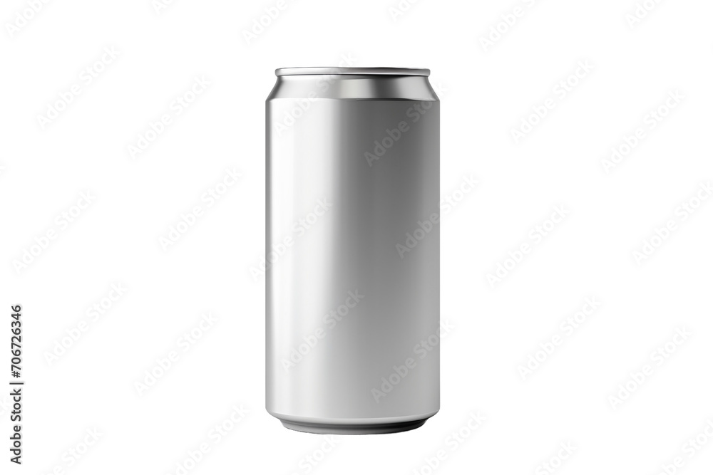 An aluminum soda can is isolated on a white background An aluminum soda can is isolated on a white background