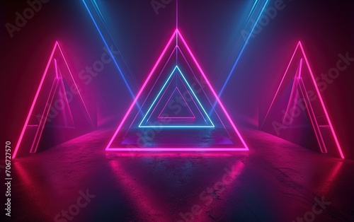 Abstract background in retro wave design and style © Artemii