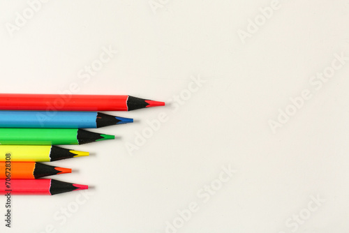 Set of colorful pencils iso...