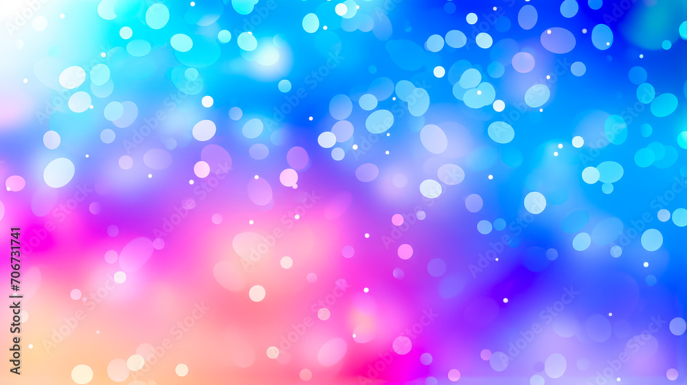 Blurry image of blue, pink, and purple background with circles.