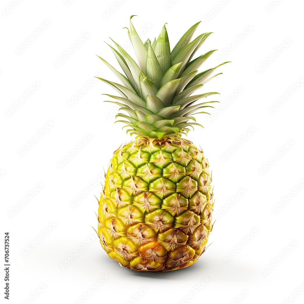 Fototapeta premium pineapple isolated on a white background
