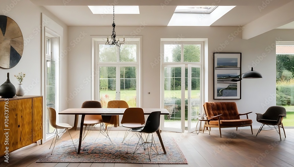 Fototapeta premium Interior of a design country house in the Netherlands.