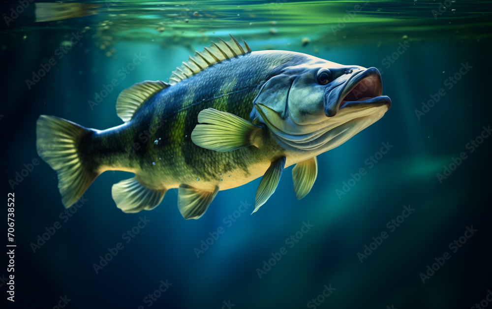 Beautiful largemouth bass created with Generative AI Technology, ai, generative Beautiful largemouth bass created with Generative AI Technology, ai, generative