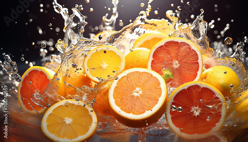 A burst of citrus liquide
