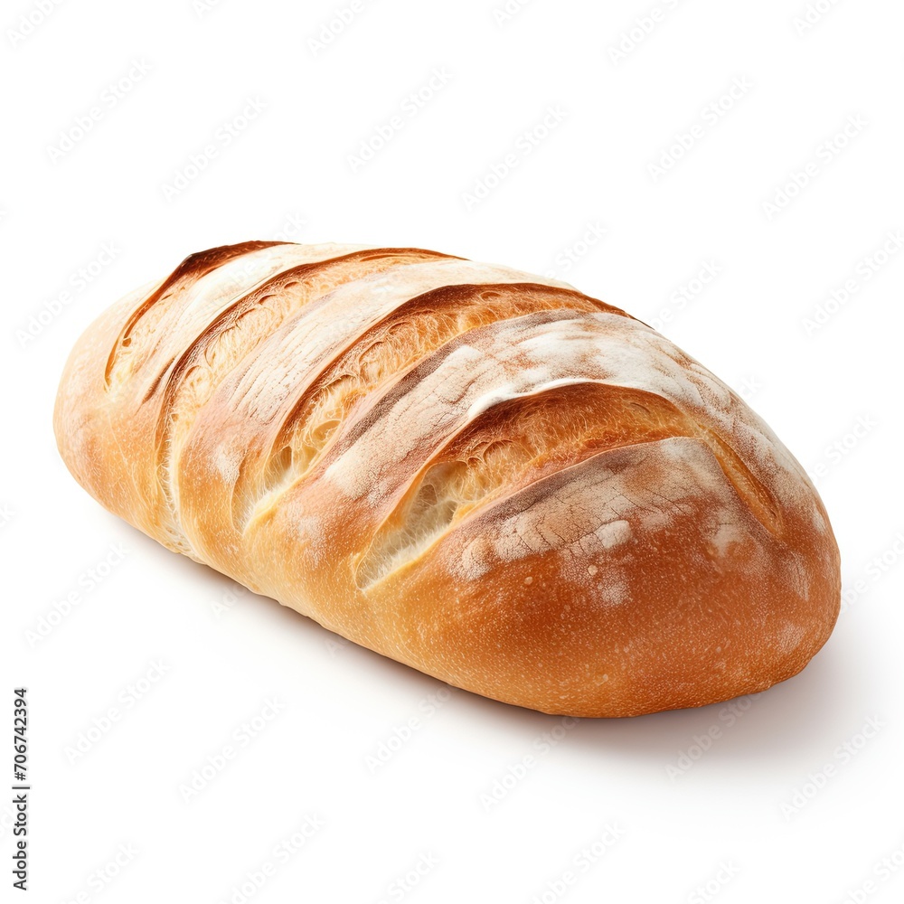 Italian Bread isolated on white background 