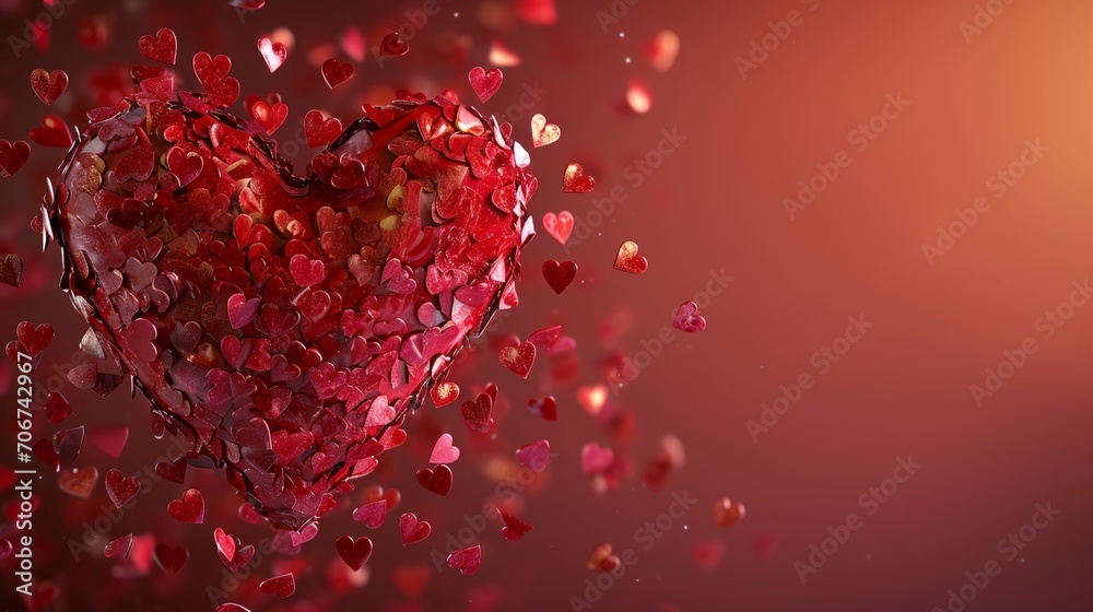 A red decorative heart