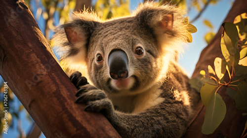 Portrayal of a Wild Koala. Generative AI