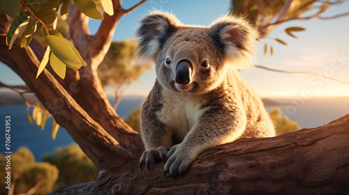Portrayal of a Wild Koala. Generative AI