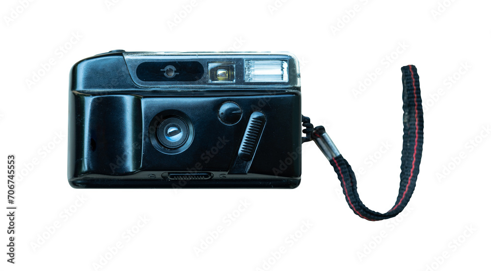 Film camera with isolated white background