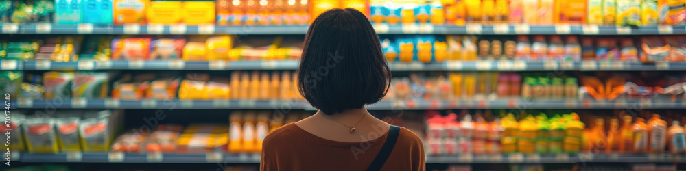 woman at the supermarket - banner 