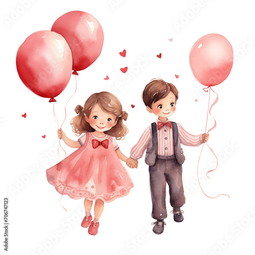 kids with balloons