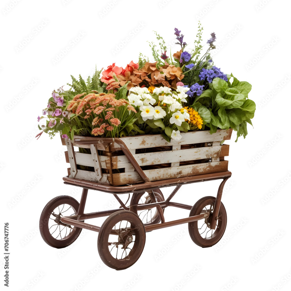 GARDEN_CART isolated on transparent and white background