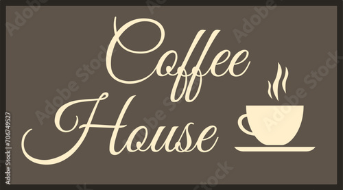 City coffee house icon cartoon vector. Tavern city. Timber cup