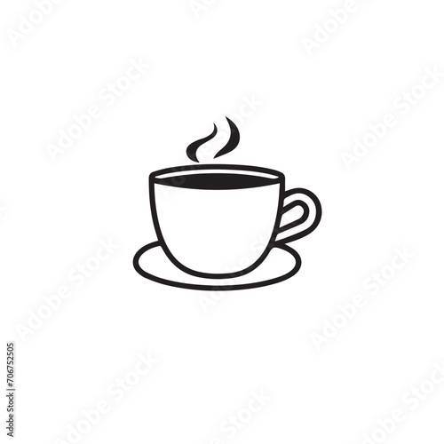 Cup in cartoon  doodle style. Isolated 2d vector illustration in logo  icon  sketch style  Eps 10  black and white. AI Generative