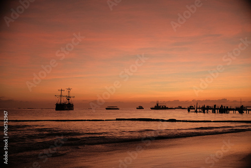 sunset on the beach